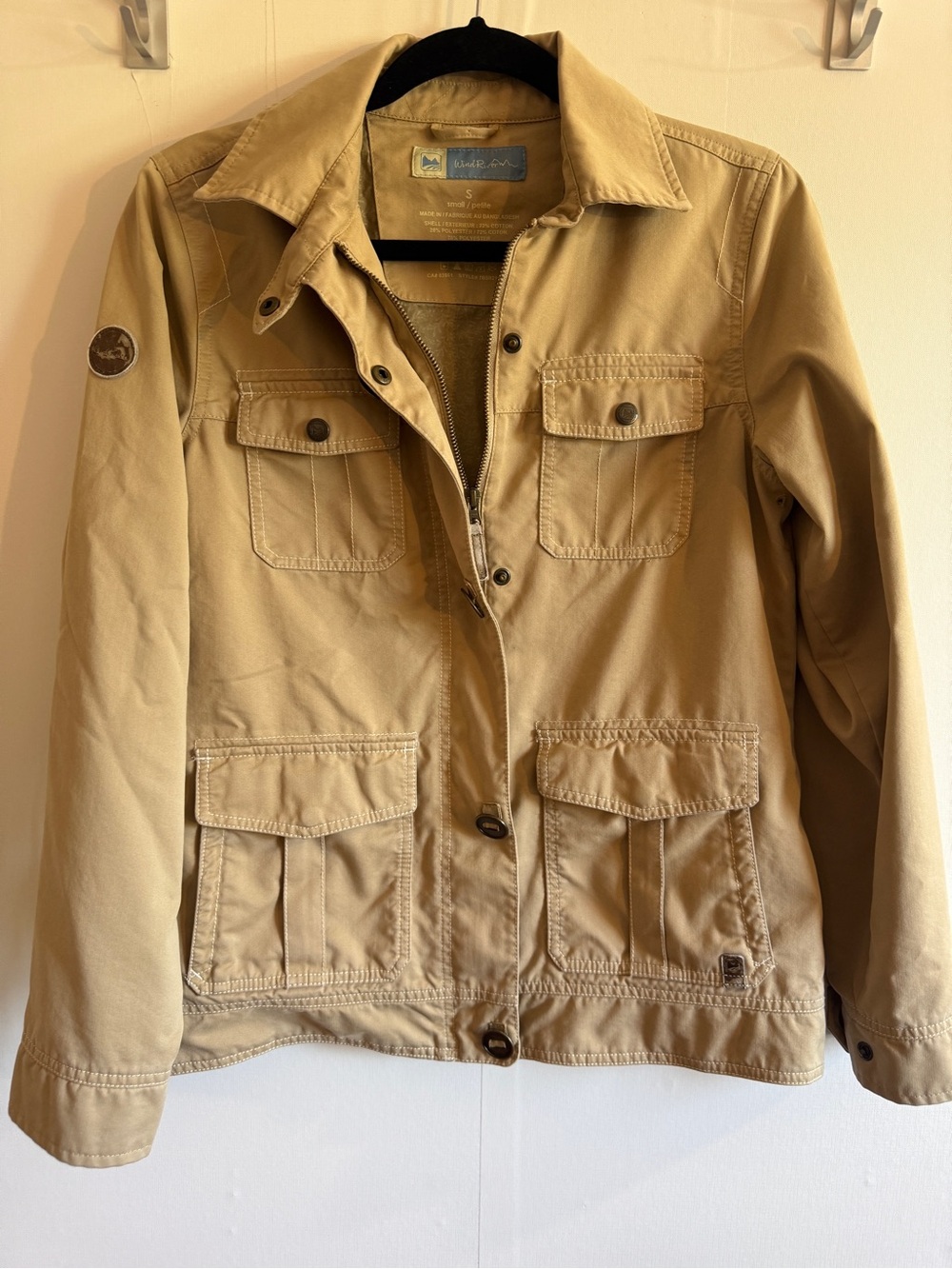Wind River Women’s Utility Safari Jacket Small Khaki Cotton Nylon Field Coat